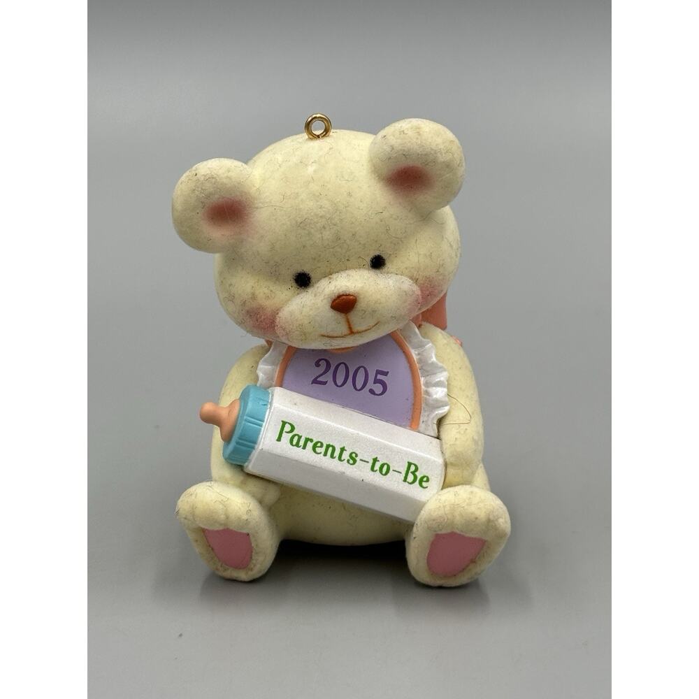 Vintage 2005 Parents To Be American Greetings Baby Teddy Bear Cub Ornament READ